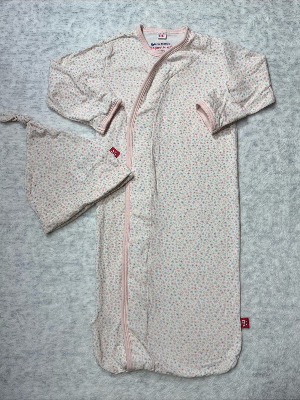 Magnetic Me Ditsy Floral Gown Hat Set Newborn 3M Baby Girl Modal Multicolor
